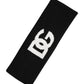 Men Black White Cashmere Logo Head Band Hat