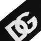 Men Black White Cashmere Logo Head Band Hat