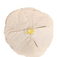 Beige Floral Motif Silk Blend Poplin Fabric Pin  Brooch