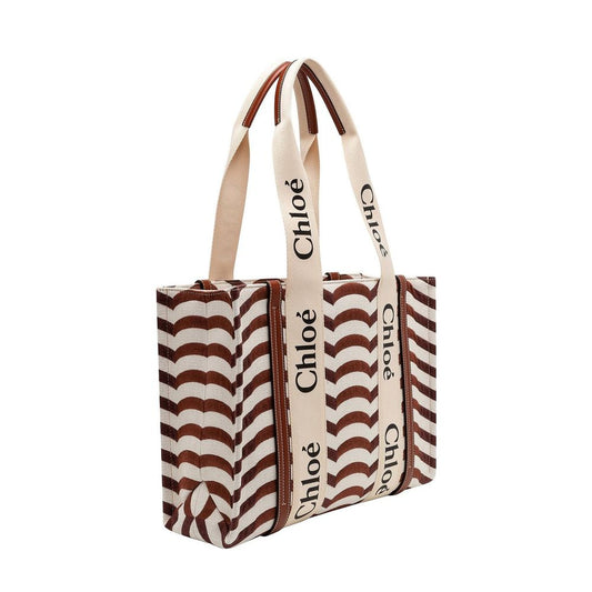 Beige Linen Tote Bag