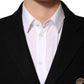 Black Heraldic Patch Single Breasted Blazer Jacket