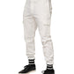 White Cotton Jogger Cargo Skinny Men Pants