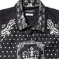 Black White Bandana GOLD Formal Dress Shirt