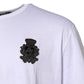 White Cotton Heraldic DG Crest Patch T-shirt
