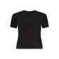Black Cotton Women T-Shirt