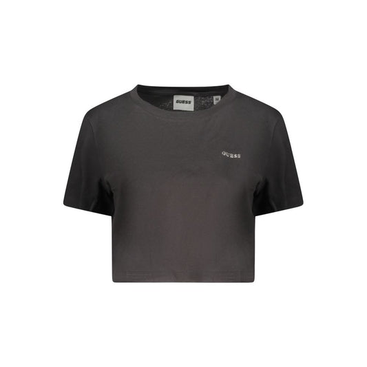 Black Cotton Women T-Shirt