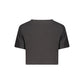 Black Cotton Women T-Shirt