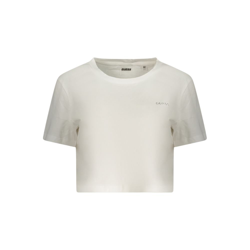 White Cotton Women T-Shirt