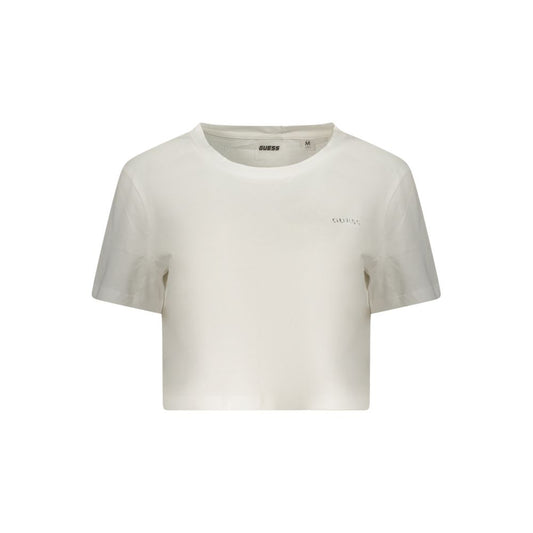 White Cotton Women T-Shirt