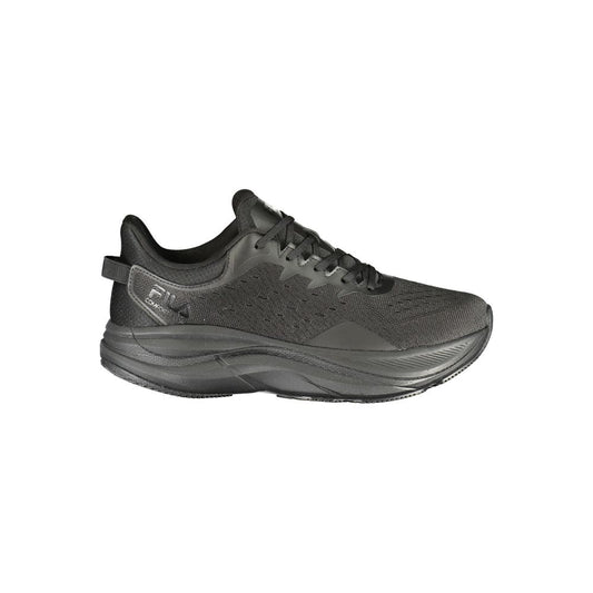 Black Polyester Men Sneaker