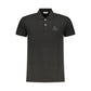 Black Cotton Men Polo Shirt