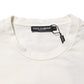 White Cotton Logo Print Men Crewneck T-shirt