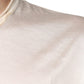 Off White Silk Henley Short Sleeves T-shirt