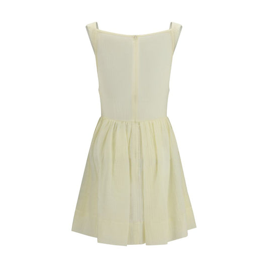 Beige Cotton Casual Dress