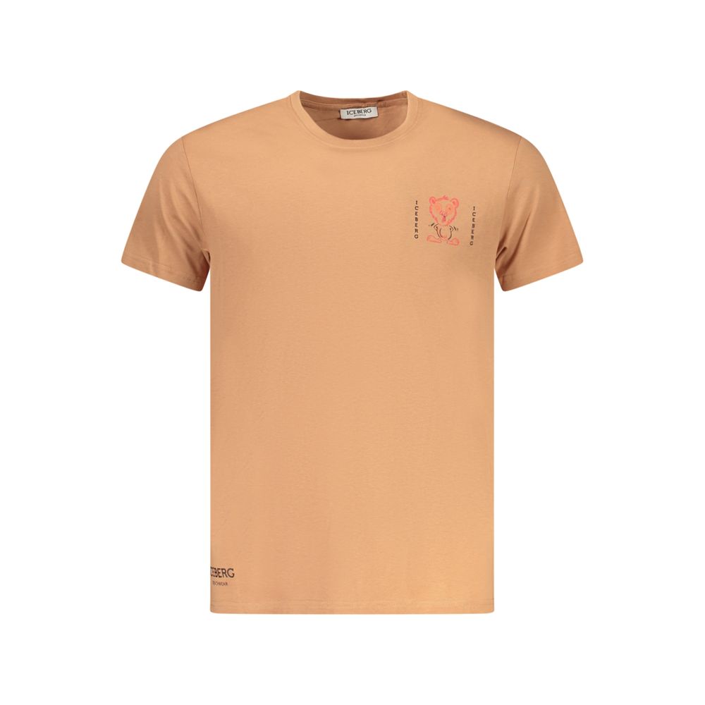 Marrone Cotton Men T-Shirt