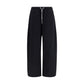 Black Cotton Athletic Pants