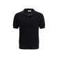 Black Cotton Polo Shirt