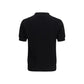 Black Cotton Polo Shirt