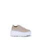 Beige Other Fibres Platform Sneakers