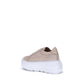 Beige Other Fibres Platform Sneakers