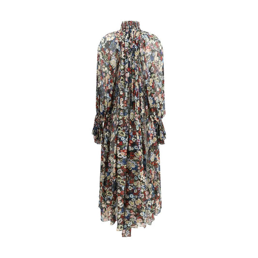 Multicolor Silk Casual Dress