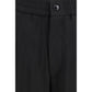 Black Viscose Casual Pants