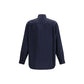 Blue Silk Dress Shirt