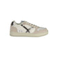 White Polyurethane Women Sneaker