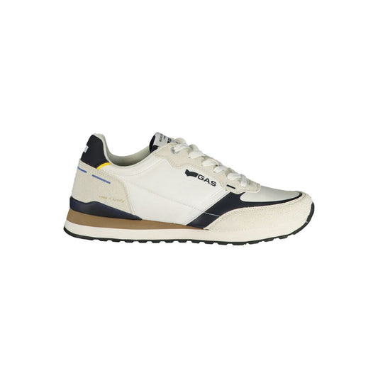White Polyurethane Men Sneaker