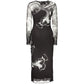 Black Polyester Women Dress