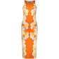 Arancione Viscosa Women Dress