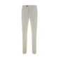 White Cotton Casual Pants