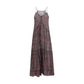Purple Cotton Casual Dress