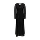 Black Viscose Casual Dress