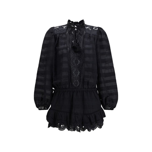 Black Cotton Casual Dress