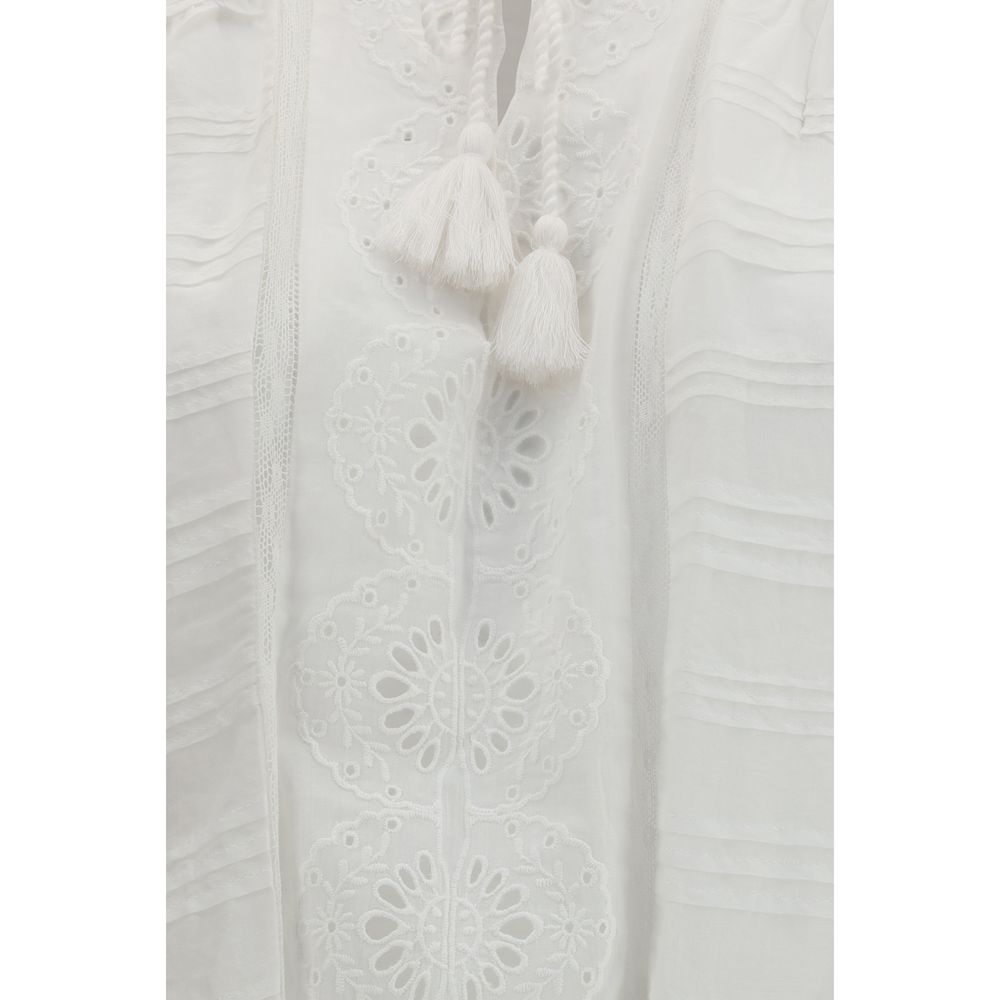White Cotton Casual Dress