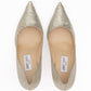 Gold Glitter Fabric Agnes Pumps