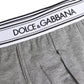 Gray Cotton Logo Waistband Midi Boxer Underwear