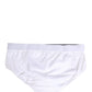 White Logo Waistband Cotton Men Briefs Underwear