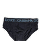 Dark Blue Logo Waistband Men Briefs Underwear