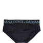 Dark Blue Logo Waistband Men Briefs Underwear