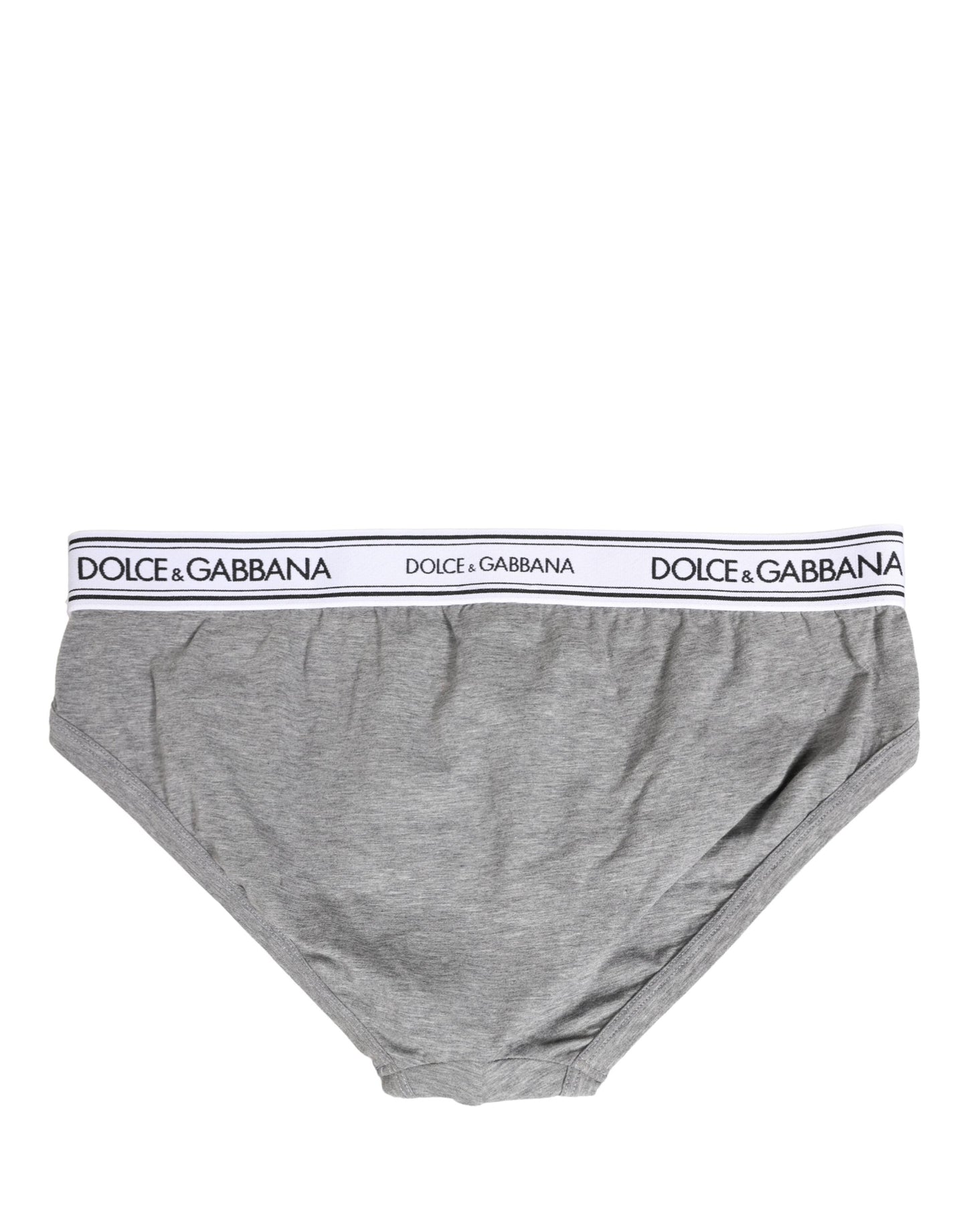Gray Logo Waistband Men Midi Brief Underwear