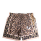Multicolor Leopard Print Swim Trunks Swimwear