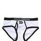 White Cotton Ribbed Men Brando Brief Underwear
