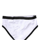 White Cotton Ribbed Men Brando Brief Underwear
