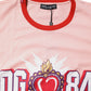 Pink DG 84 Sacred Heart Print Cotton T-shirt