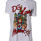 White DG Loves Moscow Print Cotton  T-shirt