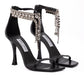 Black Leather Verity 100 Sandals