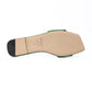 Green Satin Crystal Clovis Flat