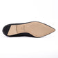 Black Coarse Glitter Fabric Alina Ballet Flat